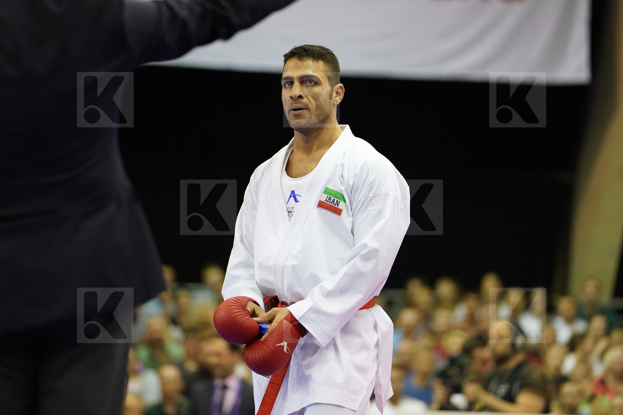 Araga Ryutaro Gold match Iran Islamic Republic of Japan Male Kumite -84kg Poorshab Zabiollah